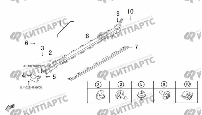 Накладка порога внешняя Great Wall DW Hower H5